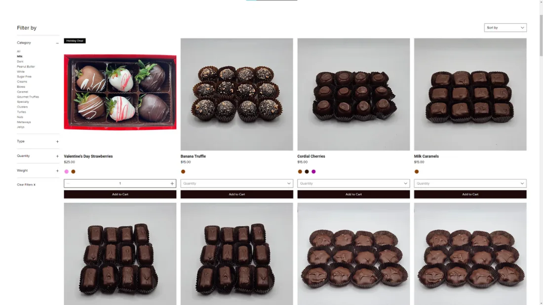 Sweetlane website screen