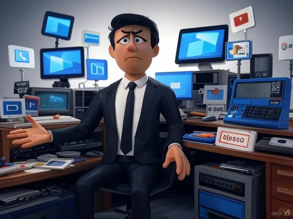 A small business owner at work