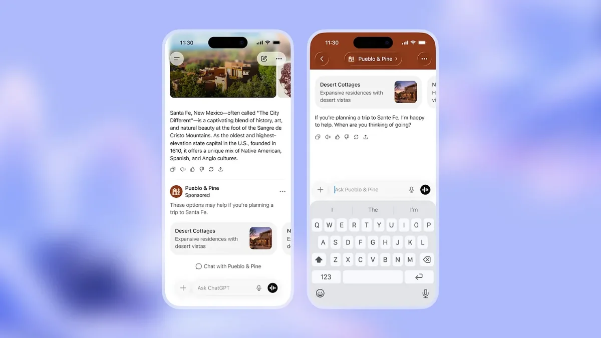 A second ChatGPT interactive ad demo
