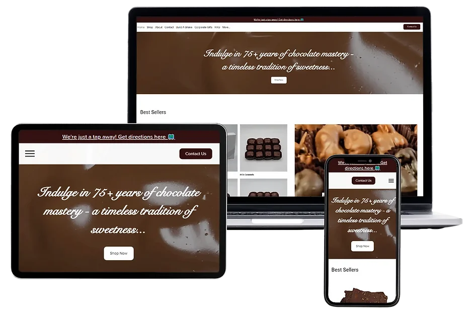 The new Sweetlane website shown on a laptop and phone