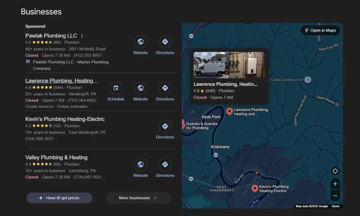 A local business owner using AI pricing tools on a laptop